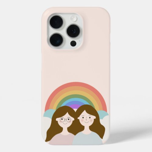 Charming Rainbow Twins iPhone Case