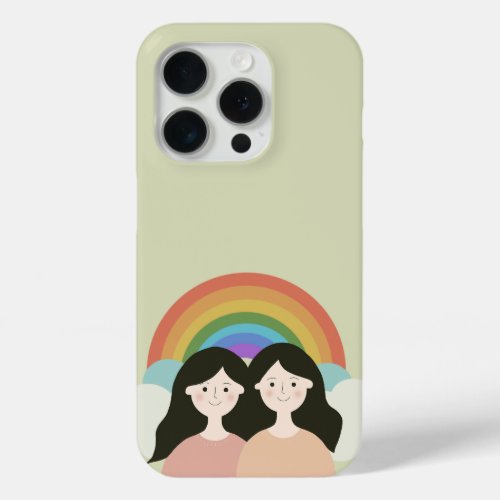 Charming Rainbow Twins iPhone Case