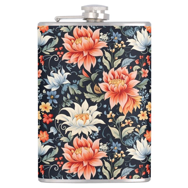 Charming Ranya Floral Pattern-65293 Flask (Front)