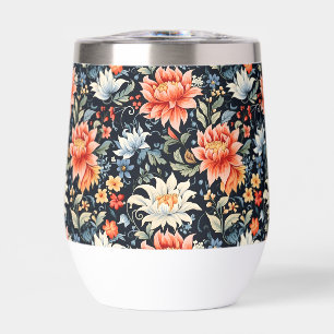 Charming Ranya Floral Pattern-65293 Thermal Wine Tumbler