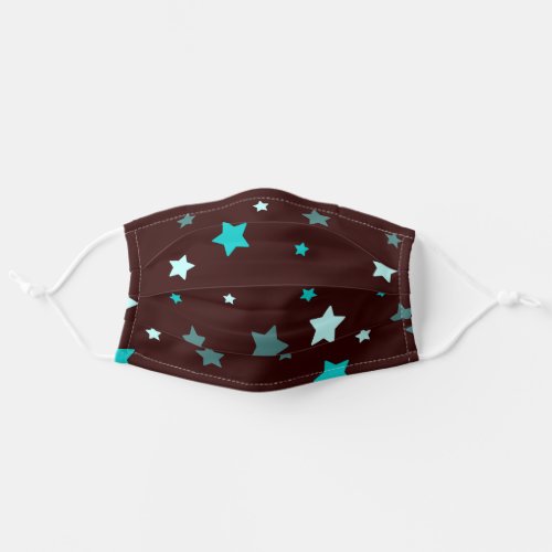 Charming Red Blue Star Pattern Cute Unique Girly Adult Cloth Face Mask