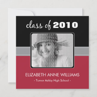 Charming Red Custom Graduation Announcement