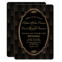 Charming Roaring 20s Great Gatsby Art Deco Wedding Card