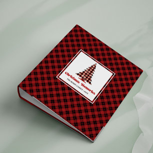 Charming Rustic Buffalo Plaid Album Binder Name