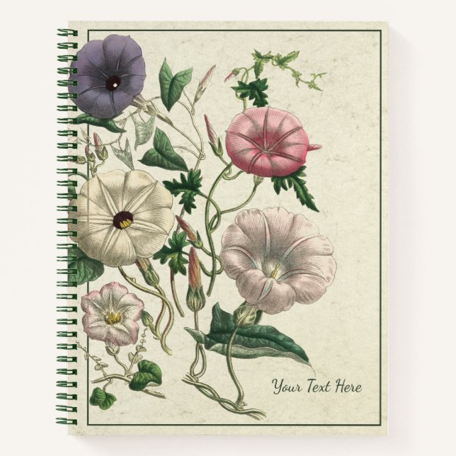 Charming Rustic Flowers Notebook (Front)