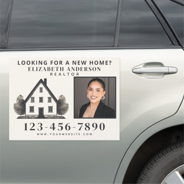 Charming Rustic Real Estate Agent House Photo   Car Magnet (In Situ)