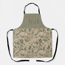 Charming Sage Vintage Floral Pattern
