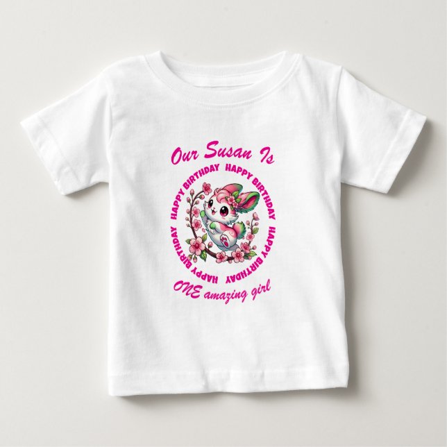 Charming Sakura Bunny Guest of Honor Baby T-Shirt (Front)