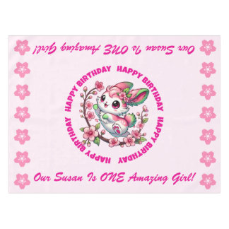 Charming Sakura Bunny Tablecloth