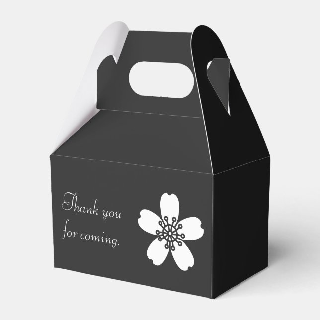Charming Sakura in Black Favor Box (Front Side)