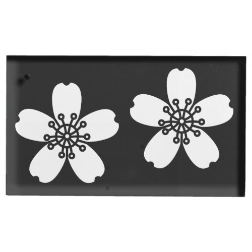 Charming Sakura in Black Table Card Stand