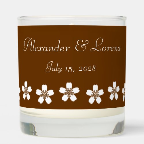 Charming Sakura in Chocolate Brown Scented Candle