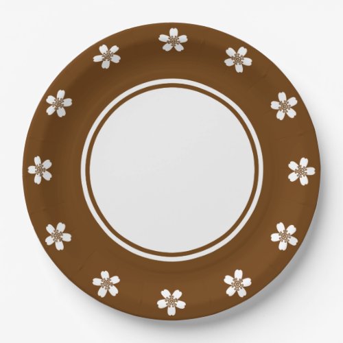 Charming Sakura in Chocolate Paper Plate