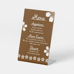 Charming Sakura in Chocolate Pedestal Sign