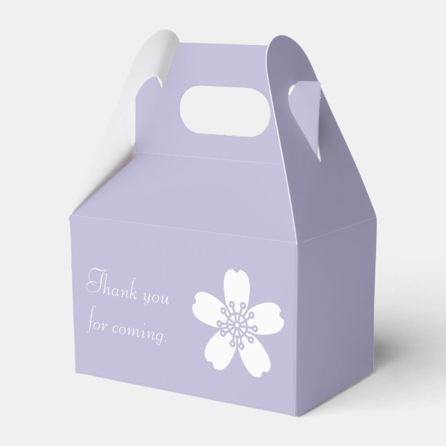 Charming Sakura in Lavender Favor Box (Front Side)