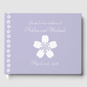Charming Sakura in Lavender Guest Book