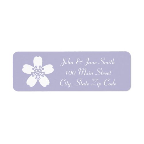 Charming Sakura in Lavender Return Address Label