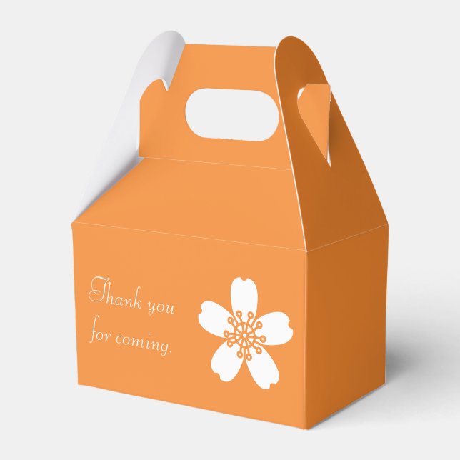Charming Sakura in Orange Favor Box (Front Side)