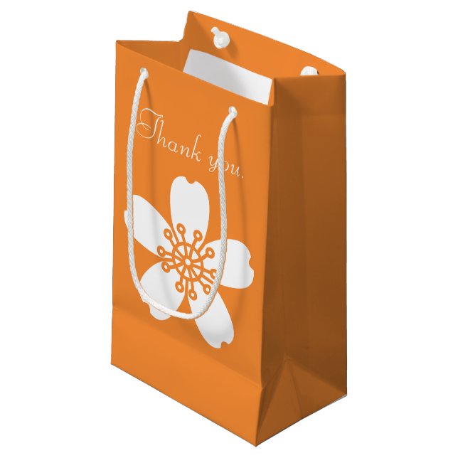Charming Sakura in Orange Gift Bag (Front Angled)