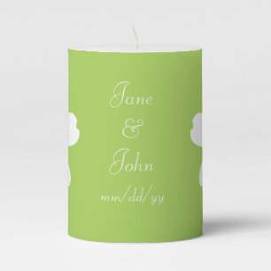Charming Sakura in Peridot  Pillar Candle