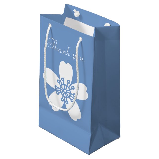 Charming Sakura in Periwinkle Gift Bag (Front Angled)