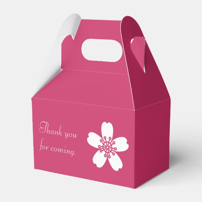 Charming Sakura in Raspberry Favor Box (Front Side)