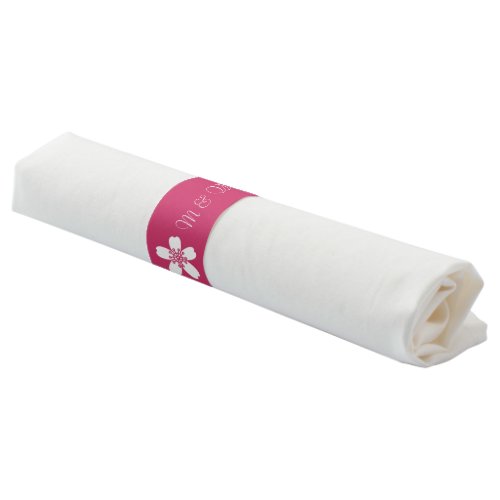 Charming Sakura in Raspberry Napkin Bands