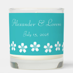 Charming Sakura in Turquoise Scented Candle
