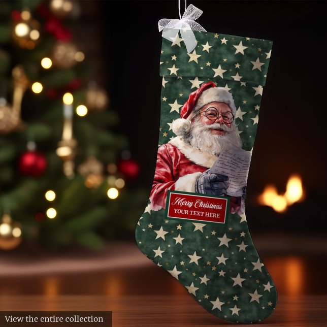 Charming Santa Claus Stocking Personalized Classic (Charming Santa Claus Stocking Personalized Classic Holiday)