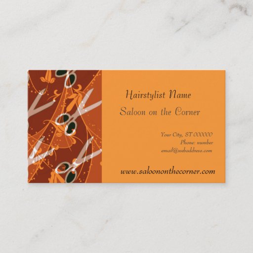 Customizable Charming Scissors Business Card Templates