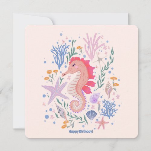 Charming Seahorse and Coral Reef 