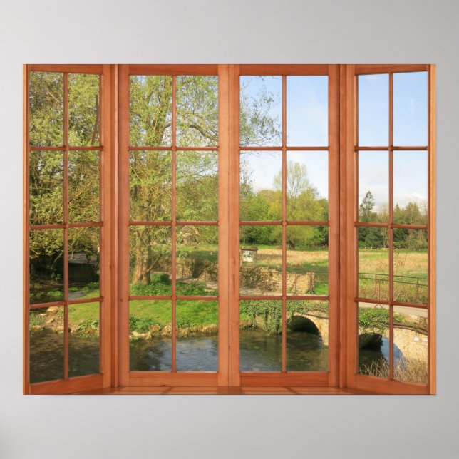 Charming Serene English Cotswolds Countryside  Poster (Front)