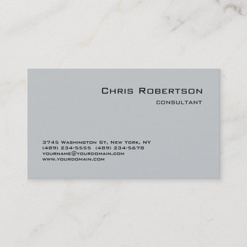Charming Simple Gray Standard Business Card