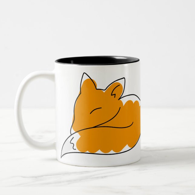 Charming Sleeping Fox Mug  (Left)