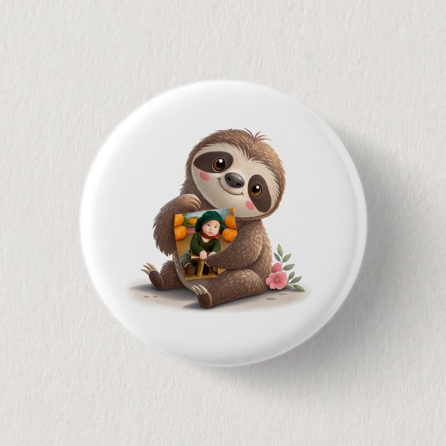 Charming Sloth Button (Front)