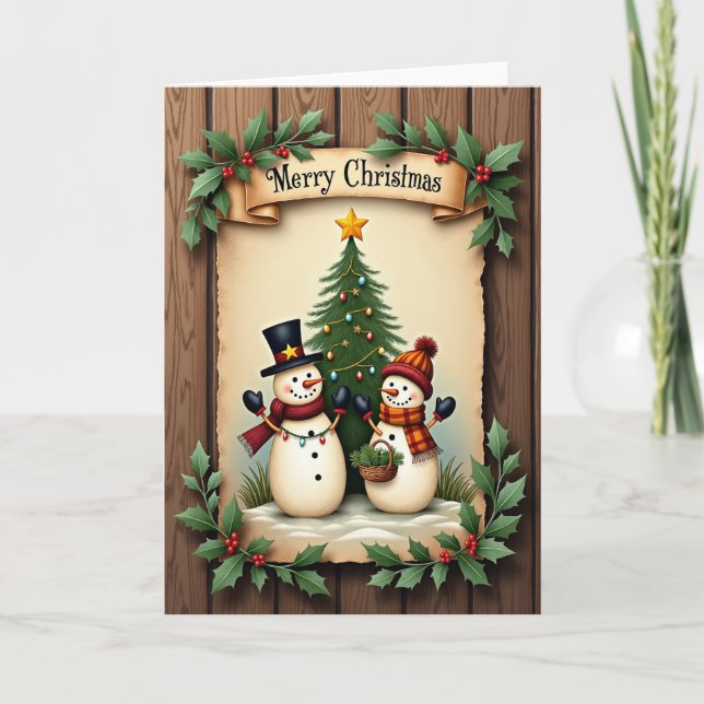 Charming Snow Scene Card (Front)