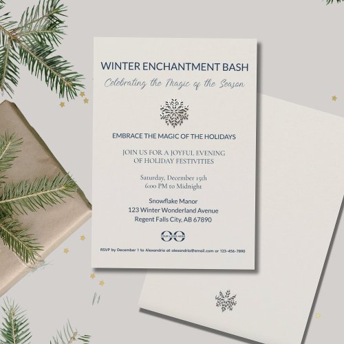 Charming Snowflake Holiday Party Invitation