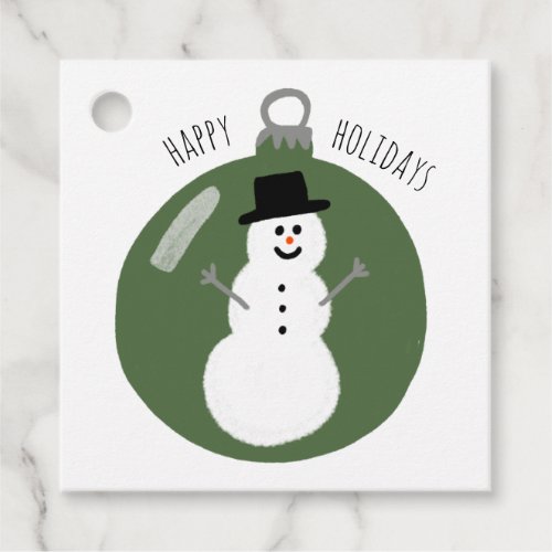 Charming Snowman Christmas Ornament Xmas Holiday Favor Tags