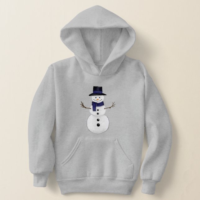 Charming Snowman Kids Family Set  Hoodie (Laydown)