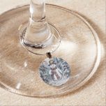 Charming Snowman Watercolor Winter Forest Wine Charm