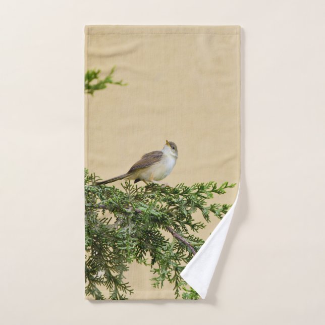 Charming Sparrow Bird Photograph Hand Towel (Hand Towel)