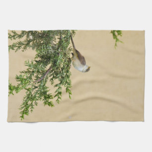 Charming Sparrow Bird Photograph Kitchen Towel