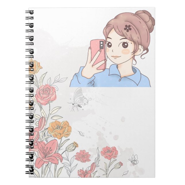Charming Spiral Notebook for Girls: (Front)