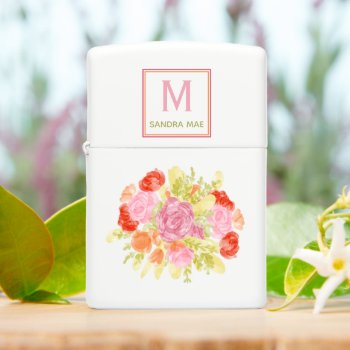 Charming Spring Pastel Floral Watercolor Art Zippo Lighter by All_In_Cute_Fun at Zazzle
