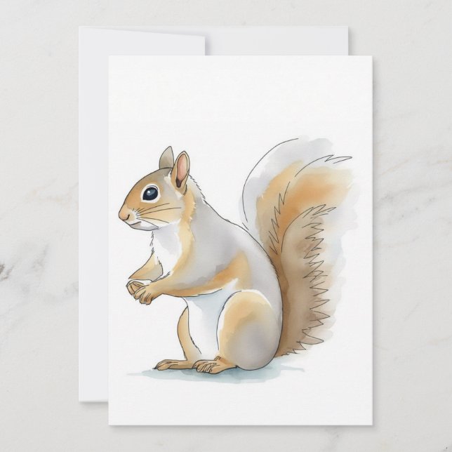 Charming Squirrel Invitation (Front)