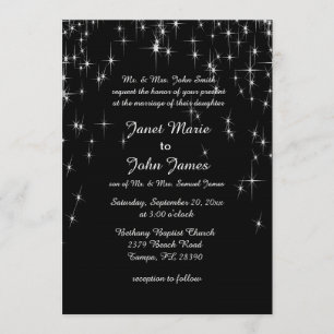 Charming Star Struck Wedding DIY Color Invitation