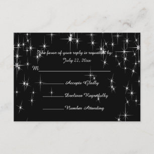 Charming Star Struck Wedding DIY Color RSVP Card