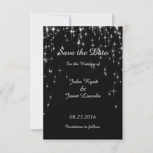 Charming Star Struck Wedding  DIY Color Save The Date