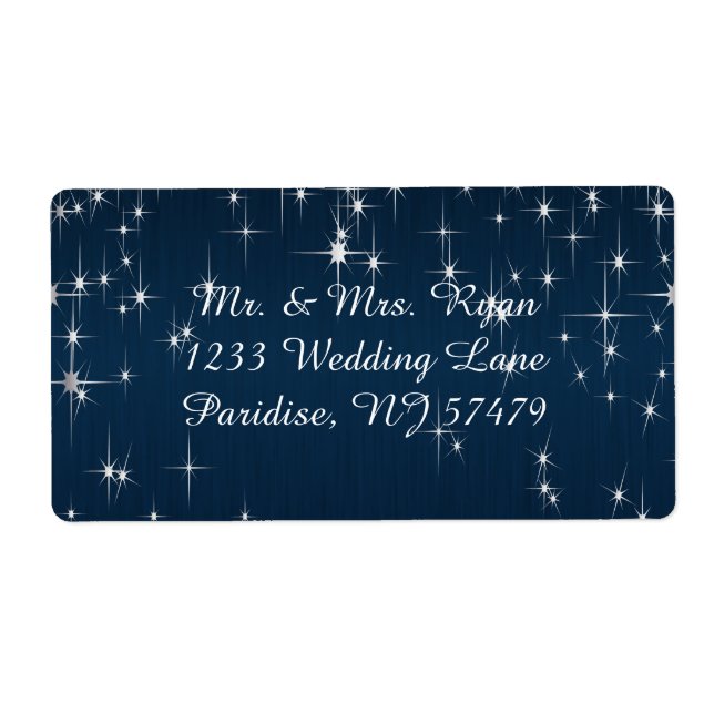 Charming Star Struck Wedding | Navy Blue Label (Front)