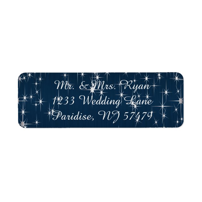 Charming Star Struck Wedding | Navy Blue Label (Front)